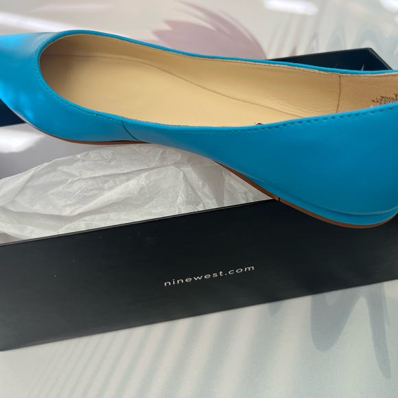 Nine West Speakup Round Toe Slip-on Ballet Flats Blue 7 - Picture 2 of 6